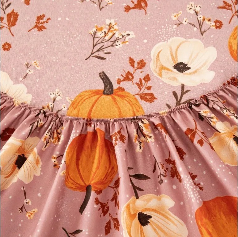 PrzytulneMieszkanie.pl Prześcieradło z mikrofibry PUMPKINS ROSAVIE staroróżowe 180x200 cm