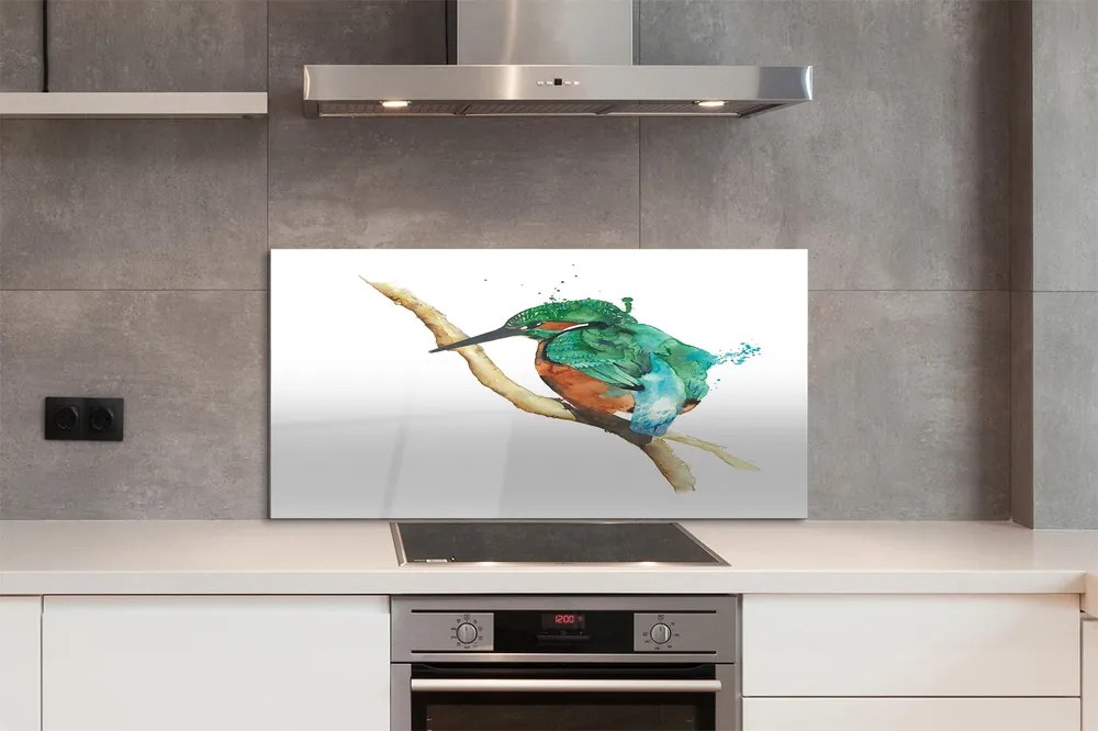 Panel Szklany Artystyczna Ilustracja Papugi