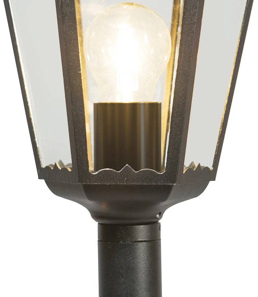 Zewnetrzna Klasyczna lampa stojąca czarna na zewnątrz IP44 125 cm - New Orleans Rustykalny / Vintage Oswietlenie zewnetrzne