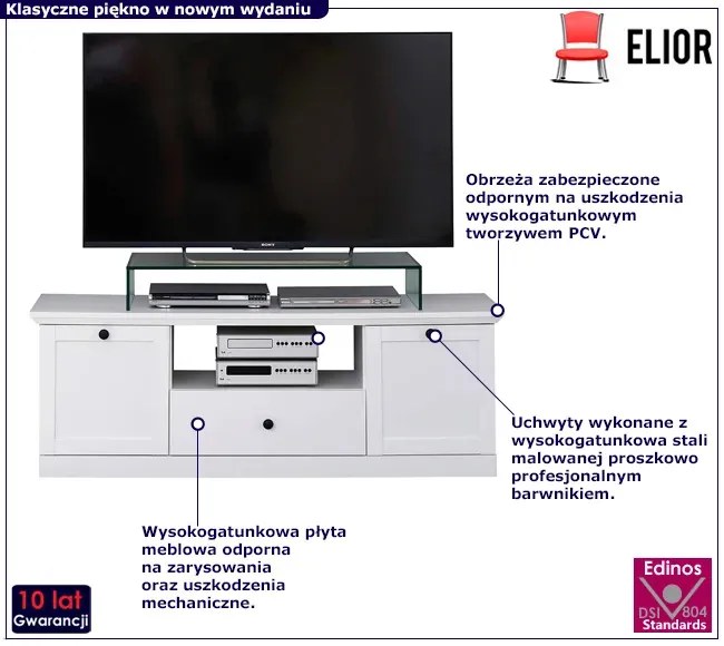 Biała skandynawska szafka rtv G9-C34