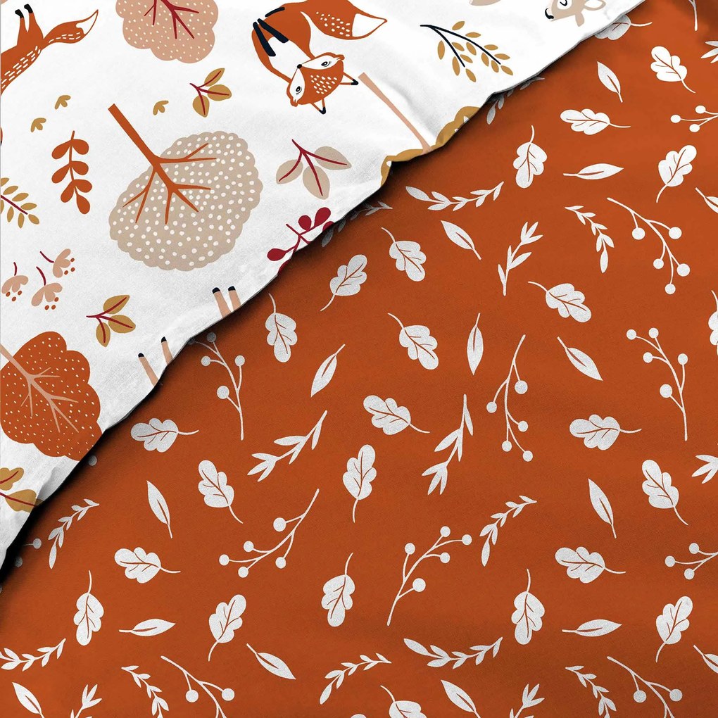 Komplet pościeli dziecięcej 140 x 200 cm, wzór w lisa