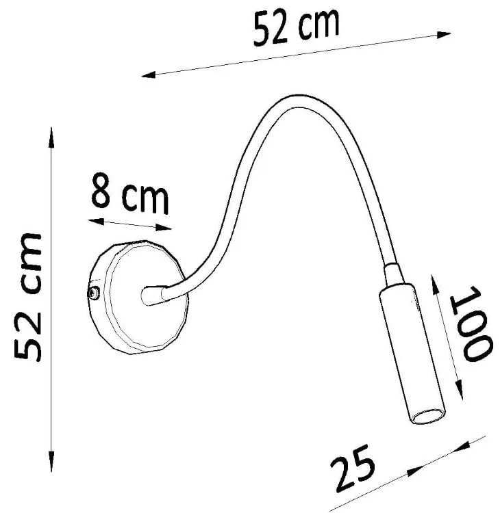 Czarny kinkiet Aludra – Nice Lamps