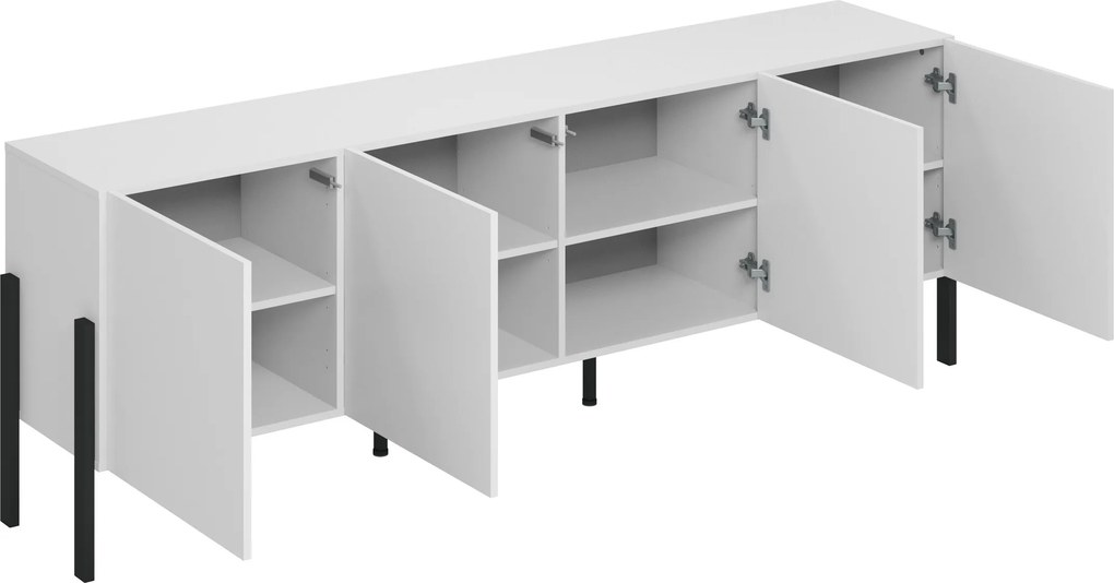 Komoda CONTE 204 cm do Salonu Sypialni Biały