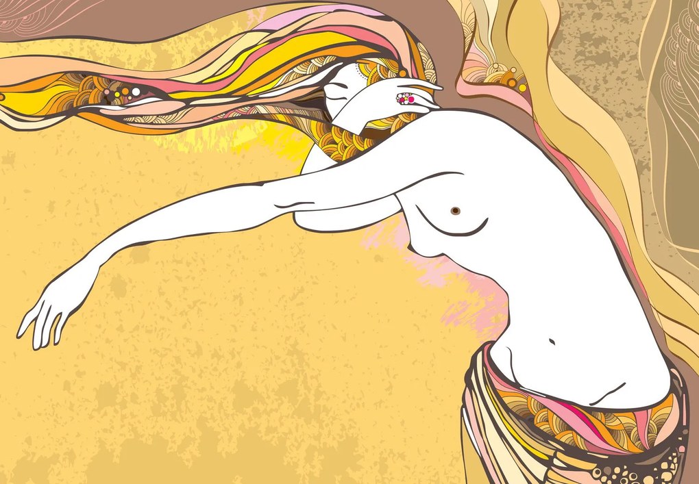 Fototapeta - Orientalna dama (196x136 cm)