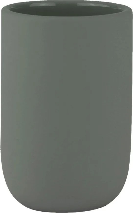 Zielony ceramiczny kubek na szczoteczki do zębów Lotus – Mette Ditmer Denmark