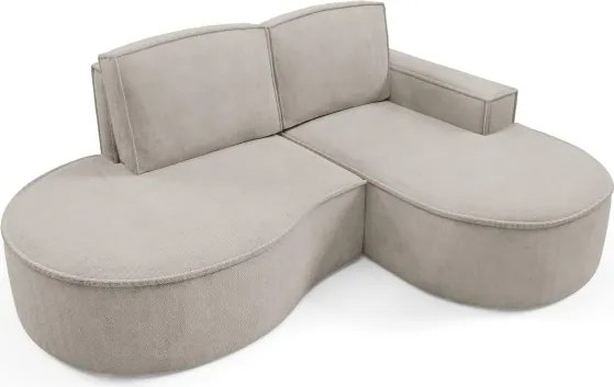 Narożnik MOLLY Prawostronny bez funkcji spania, wolnostojący tkanina CURIO 11 Popielaty