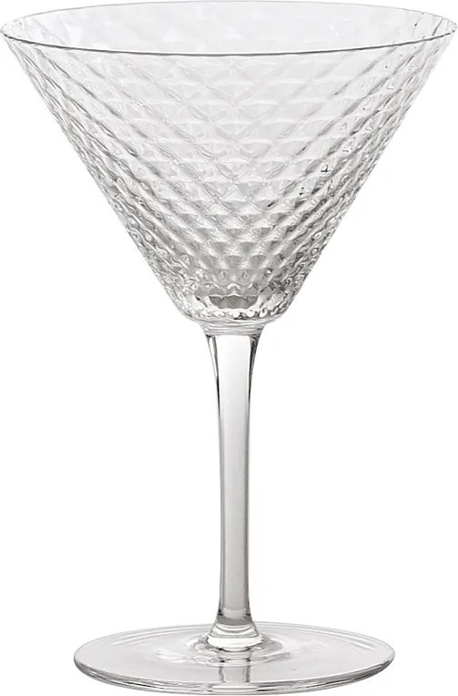 Martini - Zestaw 4 kieliszków do koktajli i wina aromatycznego o pojemności 23 cl, szkło, elegancki design - Zafferano Wyprodukowano we Włoszech