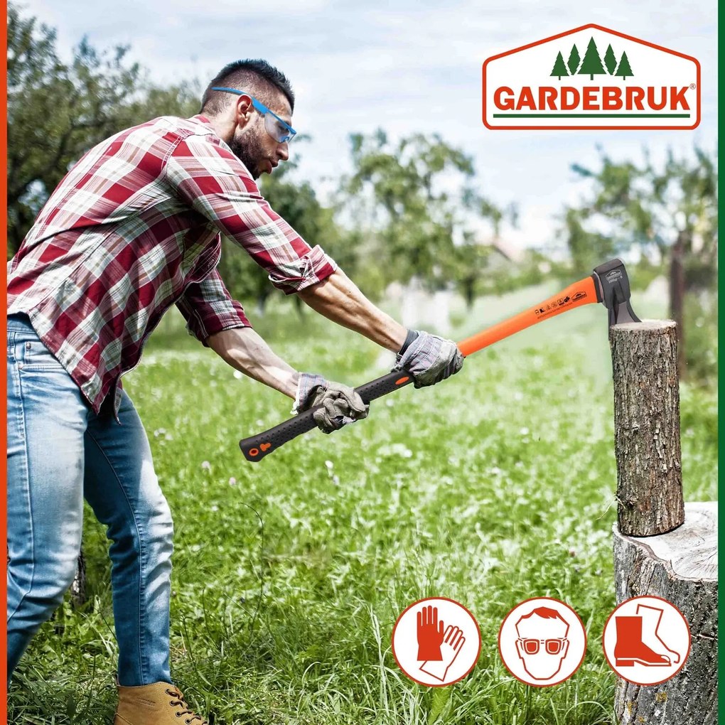 Zestaw siekier TOMS, siekiera i rozłupywacz, 2 sztuki, czarna/pomarańczowa Gardebruk