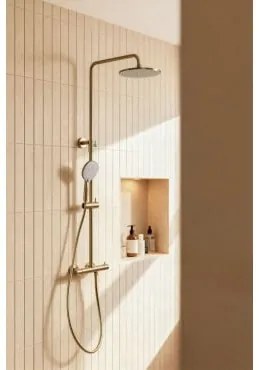 Kolumna Prysznicowa Termostatyczna Orveta Z Mosiądzu Złoto - Sklum