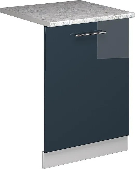 Panel przedni zmywarki ciemnoniebieski wysoki połysk 60x1.6x81.8 fame-line