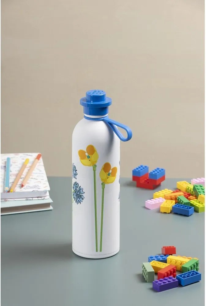 Biało-niebieski termos dla dzieci 560 ml Meadow Flowers – LEGO®