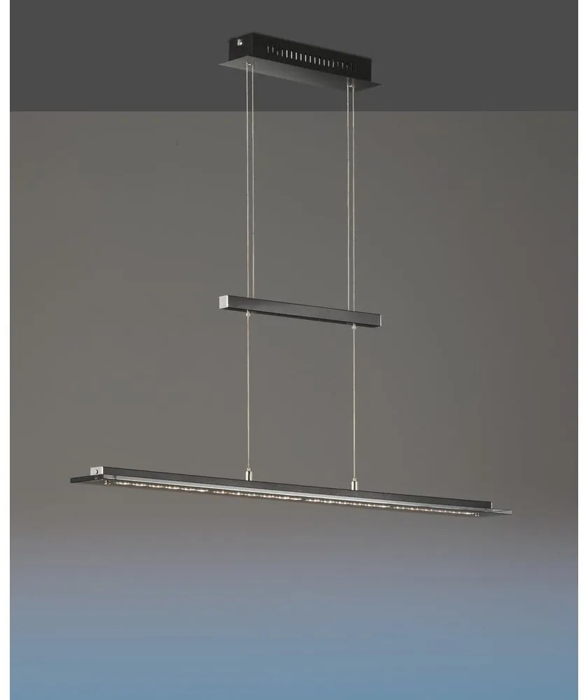 Czarna metalowa lampa wisząca LED ze ściemniaczem Tenso – Fischer & Honsel