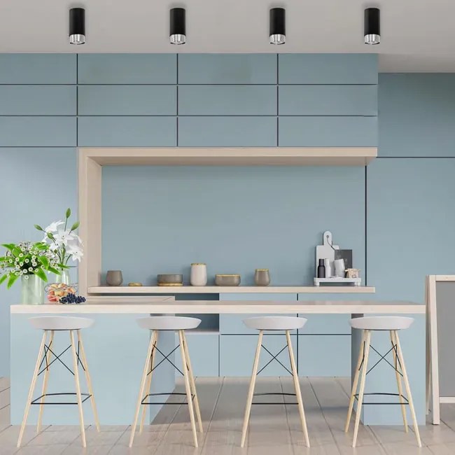 Czarna nowoczesna lampa sufitowa tuba - S686 S6-H58