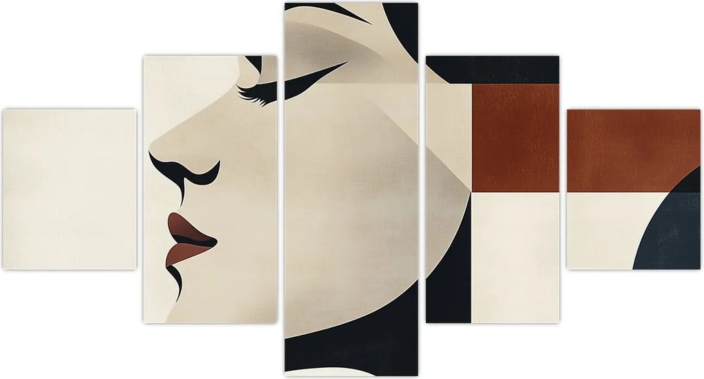 Obraz - Kobieta z profilu (125x70 cm)