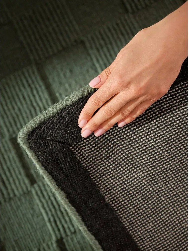 Ciemnozielony wełniany dywan tkany ręcznie 200x300 cm Scala – Villeroy&amp;Boch