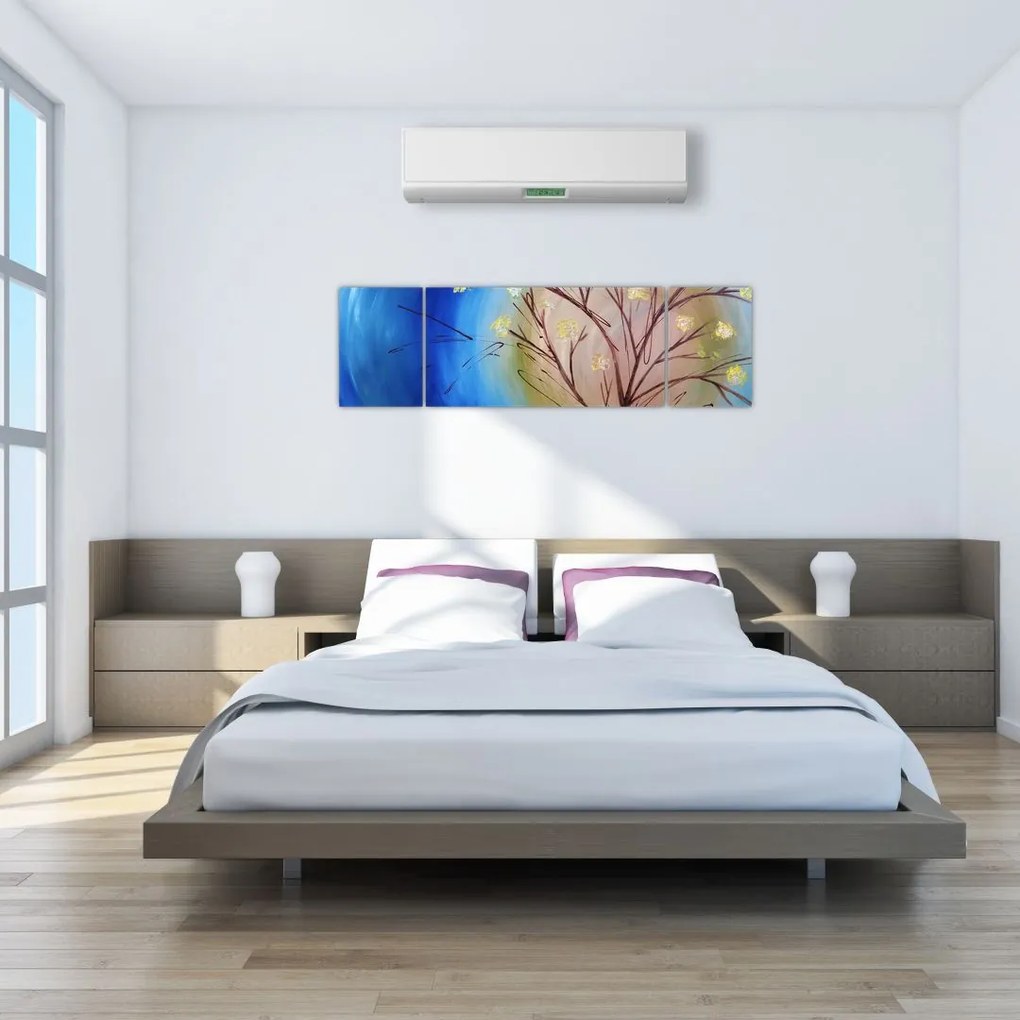Obraz - Drzewo zakrywające słońce (170x50 cm)