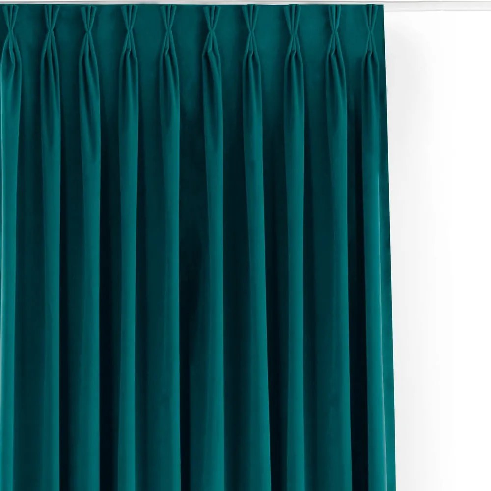 Morska aksamitna zasłona częściowo zaciemniająca (dimout) 530x270 cm Velto – Filumi