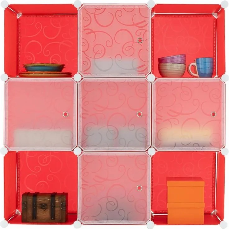 Czerwony regał RED RACK - system wtykowy