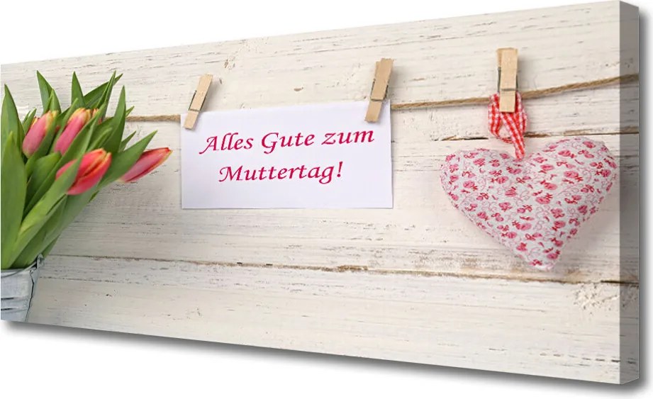 Obraz canvas Artystyczne Serce z Tulipanów