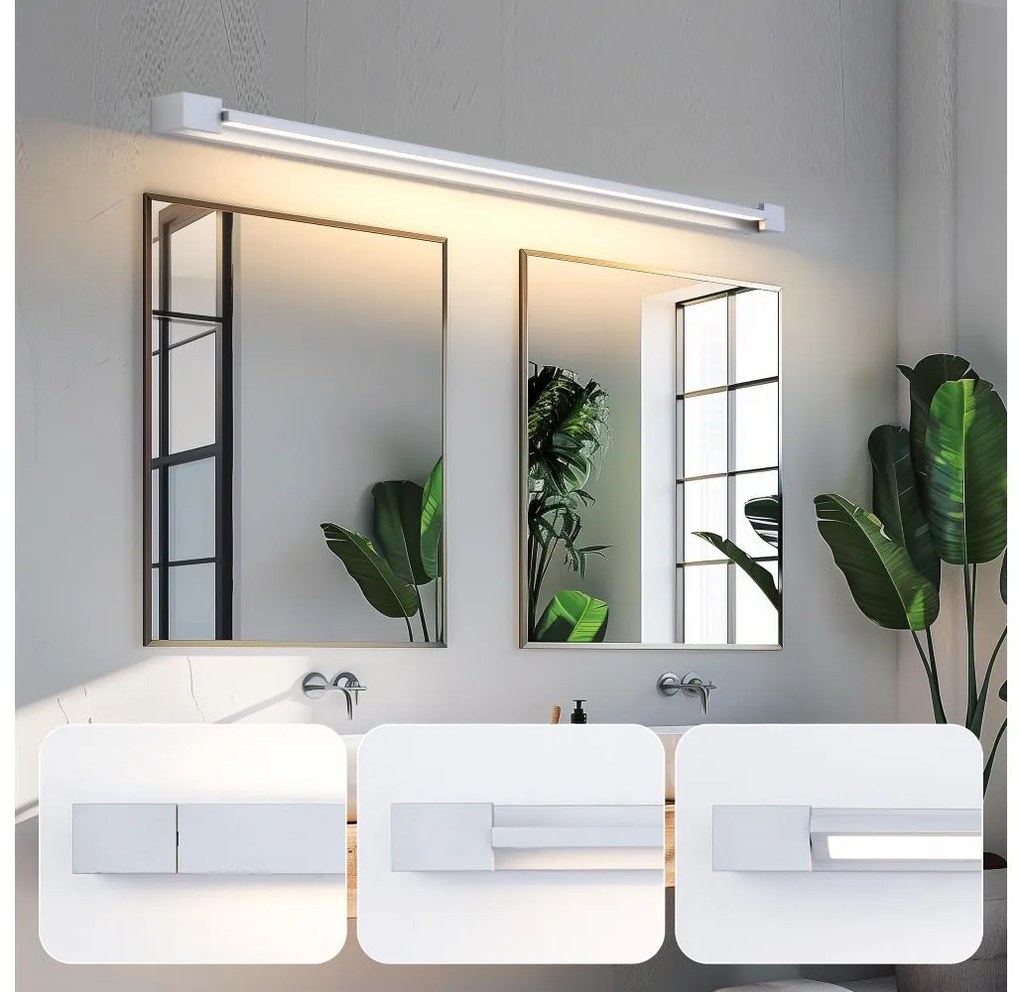 Brilagi-LED Łazienkowe lustro z oświetleniem AQUA LINE LED/36W/230V 120 cm IP44 matowy chrom