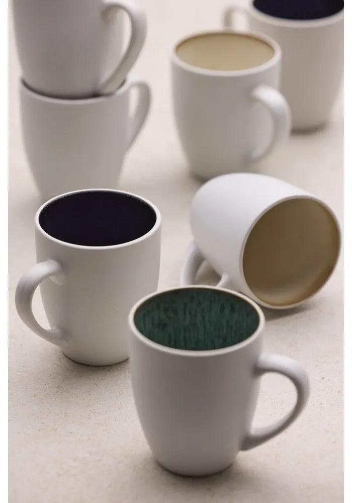 Biało-zielony kubek ceramiczny 300 ml Gastro White/Green – Bitz