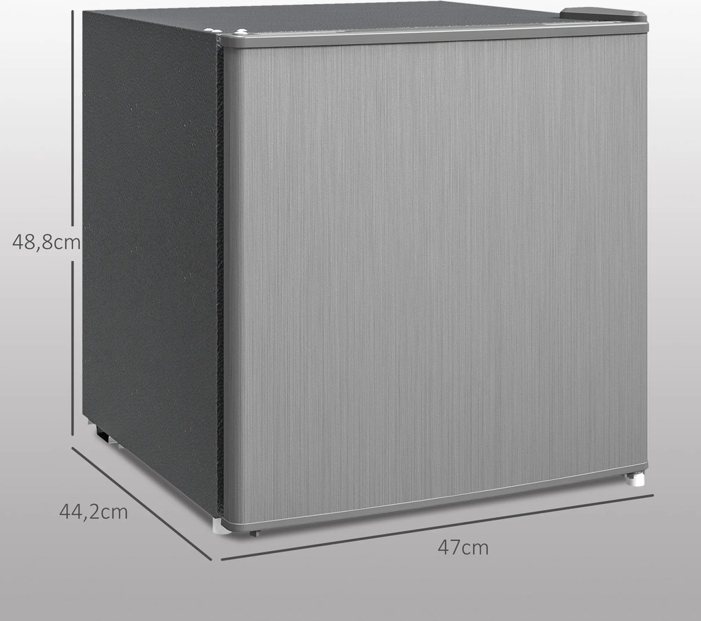 HOMCOM Mini-Zamrażarka 35 L Elektryczna, 161W, Wolnostojąca, Mini Zamrażalnik 47 x 44,2 x 48,8 cm, Szara