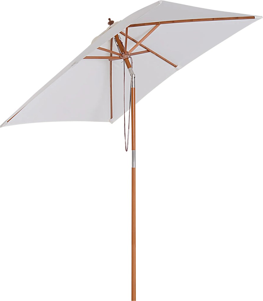 Outsunny Parasol Ogrodowy Składany KremowoBiały Praktyczny i Stylowy 200x150x235cm | Aosom PL