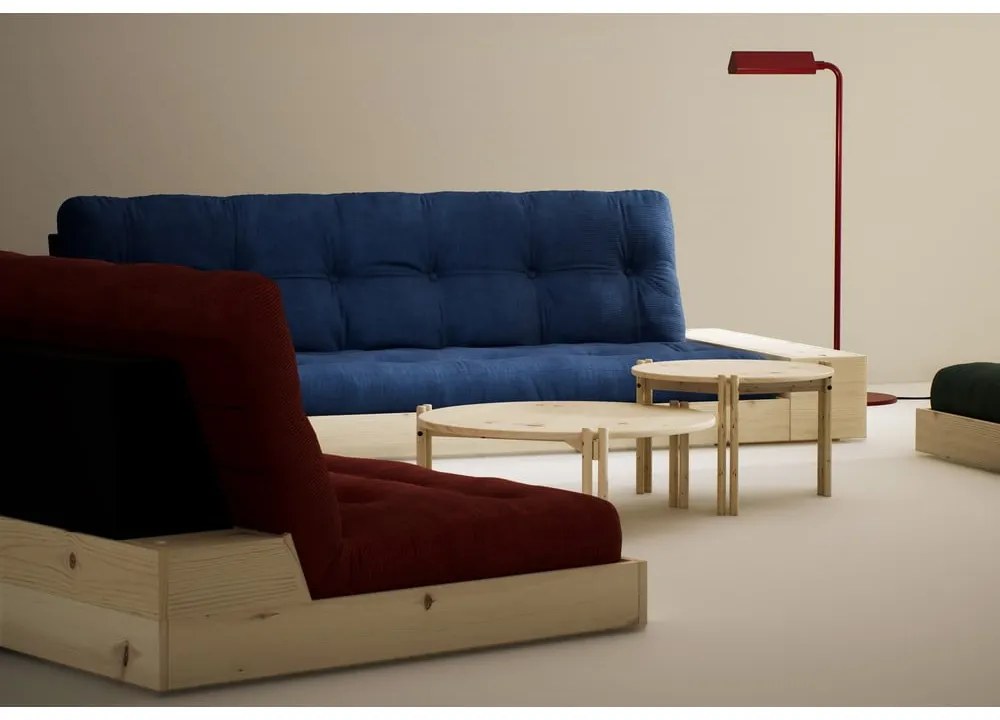 Niebieska sztruksowa rozkładana sofa 196 cm Base – Karup Design