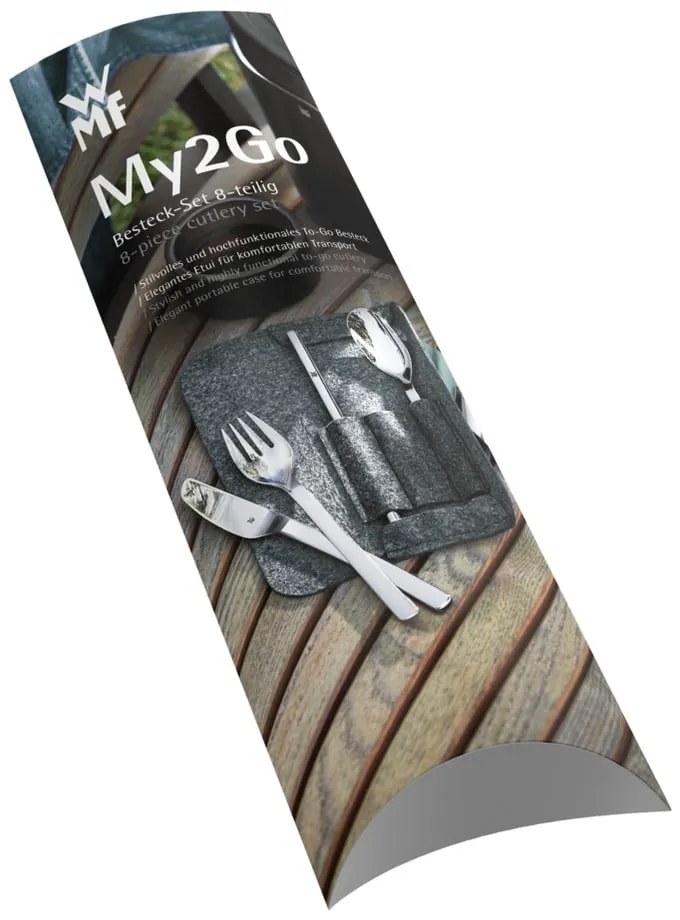 Sztućce ze stali nierdzewnej w kolorze srebra z połyskiem 8 szt. My2Go – WMF