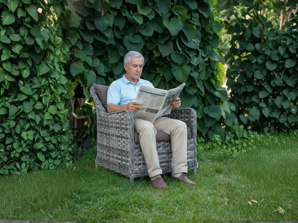 Elegancki fotel z technorattanu DIVINO