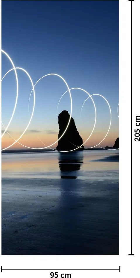 Fototapeta na drzwi - Plaża o zachodzie Słońca (95x205cm)