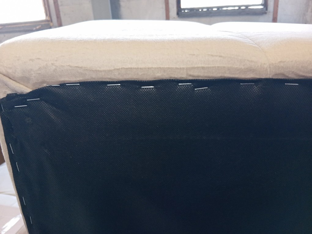 PROMOCJA Rozkładana sofa w kształcie U LIVARO 305x140 cm, kremowa II. jakość