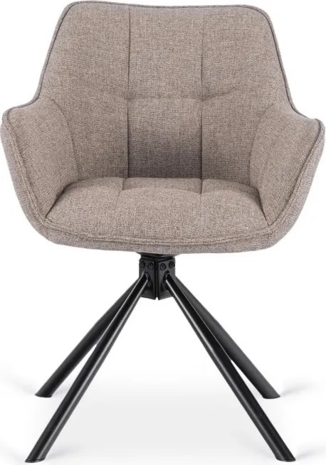 Krzesło Tapicerowane Obrotowe PEONY 2 Cappuccino Nowoczesne Loft