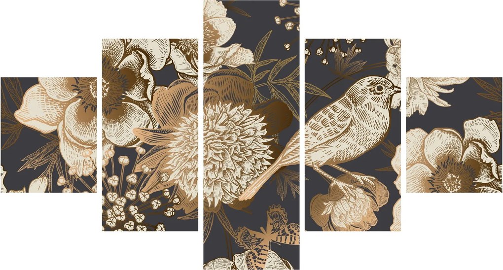 Obraz - Złoty ogród (125x70 cm)
