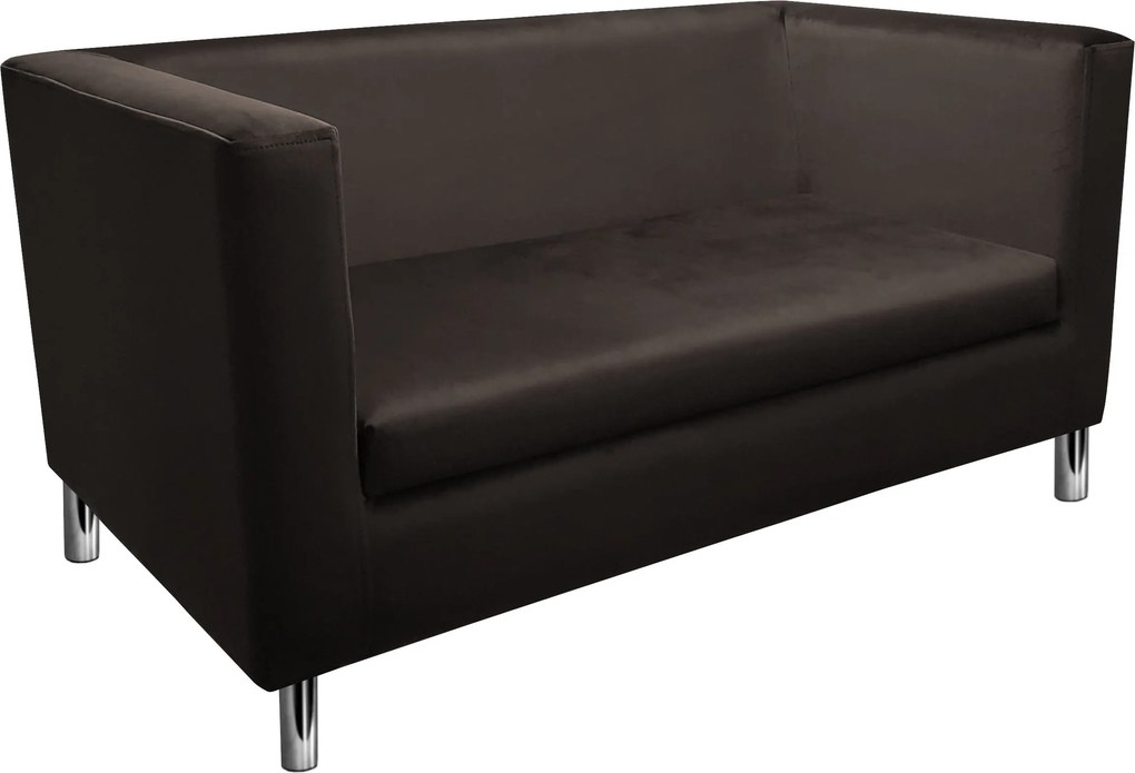 Sofa Monaco : Kolor nogi - Chrom, Kolor tkaniny - VELVET - MG05, Typ tkaniny - Velvet, Wysokość nogi - 15 cm