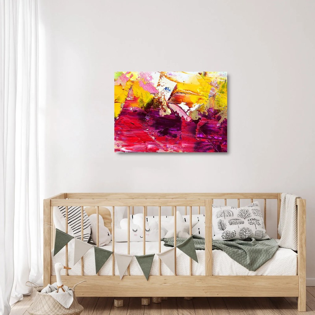 Obraz na szkle abstrakcji - malarstwo (70x50 cm)
