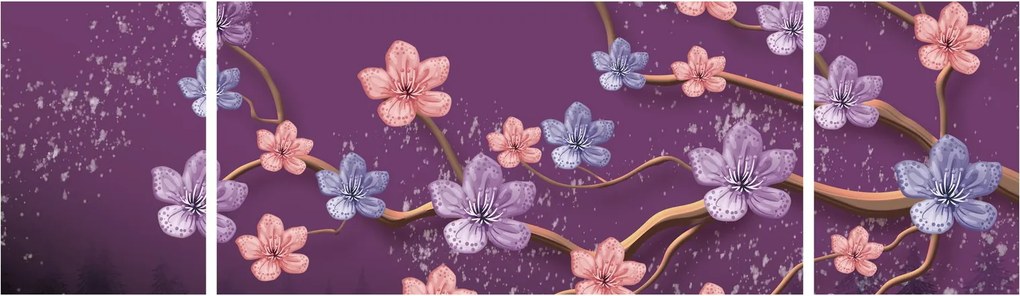 Obraz - Wiosenny zmierzch (170x50 cm)