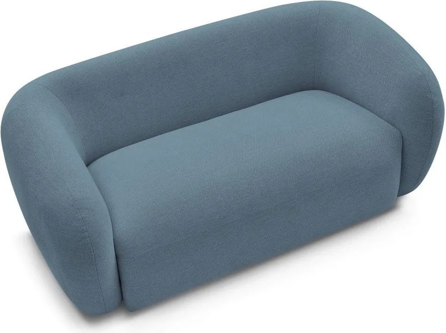 Niebieska sofa z tkaniny szenilowej 160 cm Celine – Bobochic Paris