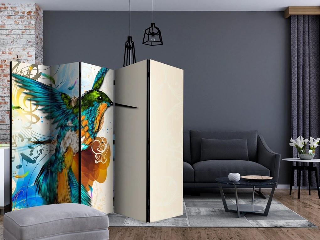 Parawan akustyczny Zwierzęta 225x172 cm 5-częściowy wielokolorowy ARTGEIST B