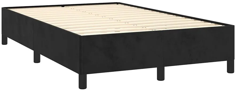 Czarne tapicerowane łóżko z materacem 120x190 T5-L72