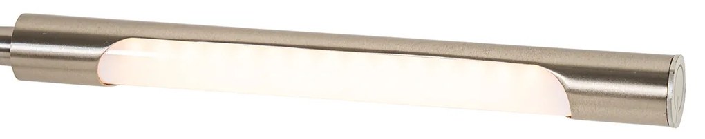 Lampa biurkowa klipsowa stalowa z wbudowanym LED z dotykowym ściemniaczem - Lionard Nowoczesny Oswietlenie wewnetrzne