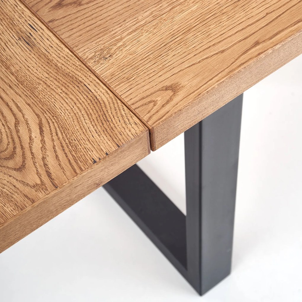 Industrialny stół Perez z rozkładanym blatem