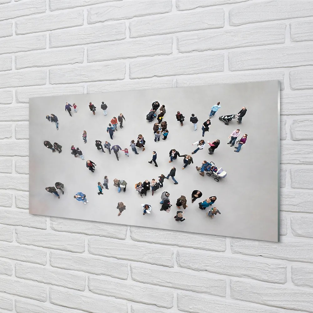 Szklany Panel Ludzie widziani z Lotu Ptaka