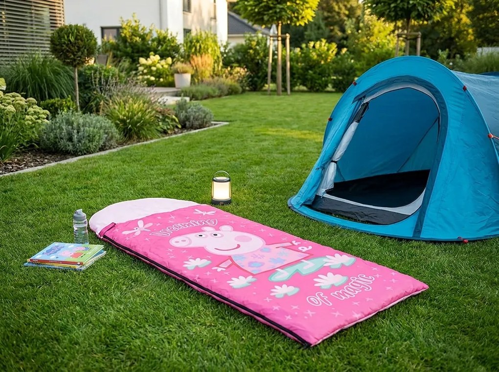 Śpiwór dziecięcy PEPPA PIG 170x70 cm, różowy