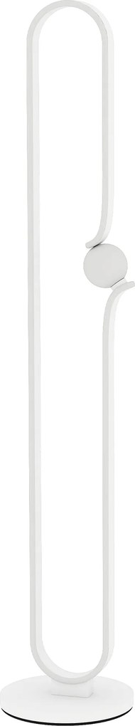 HOMCOM Lampa LED na podłogę, Design nut muzycznych, Klosz szklany, Metal, Plastik, Biała