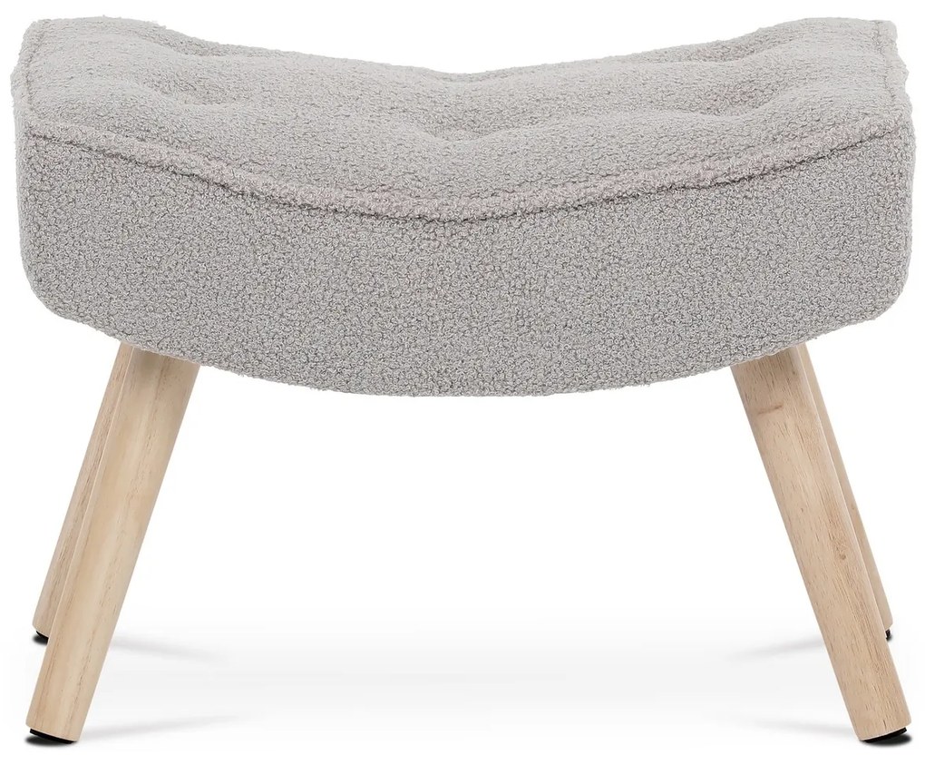 Podnóżek Bouclé GREY2, szary