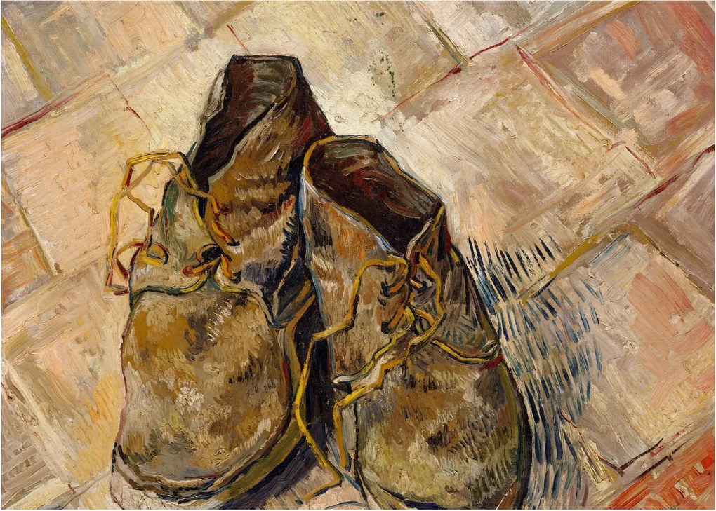 Obraz na szkle - Vincent van Gogh, Shoes, reprodukcje (70x50 cm)