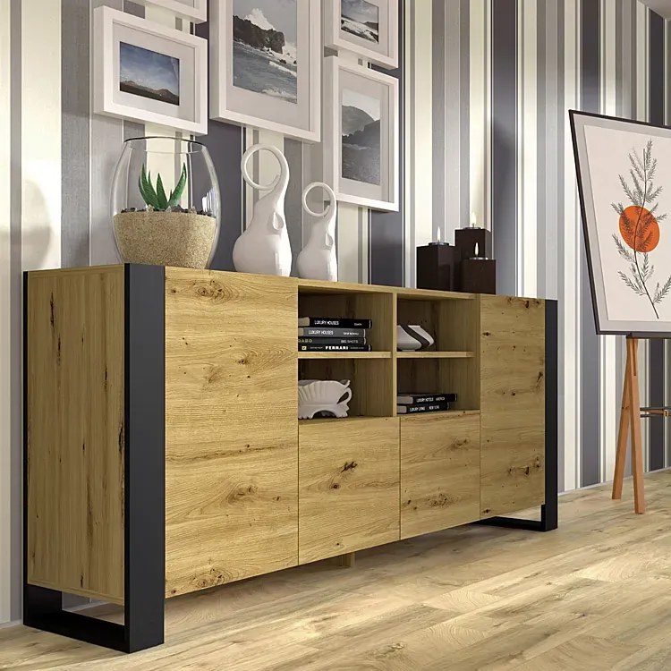 Komoda z szafkami dąb artisan H6-H63