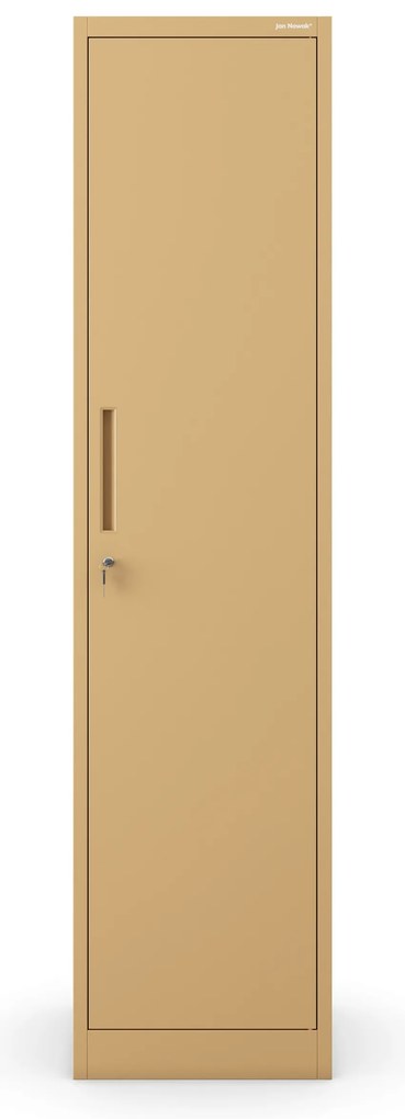 Szafa biurowa metalowa na akta, wąska, beżowa, 450x1850x400 mm: ALEX Fresh Style