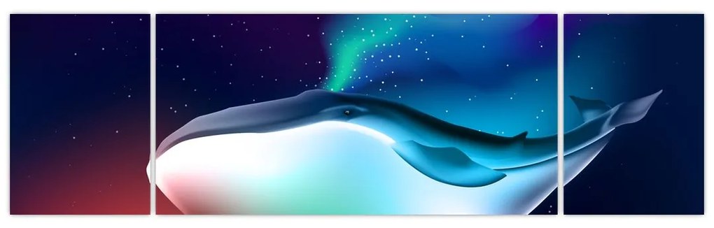Obraz - Kosmiczny wieloryb (170x50 cm)